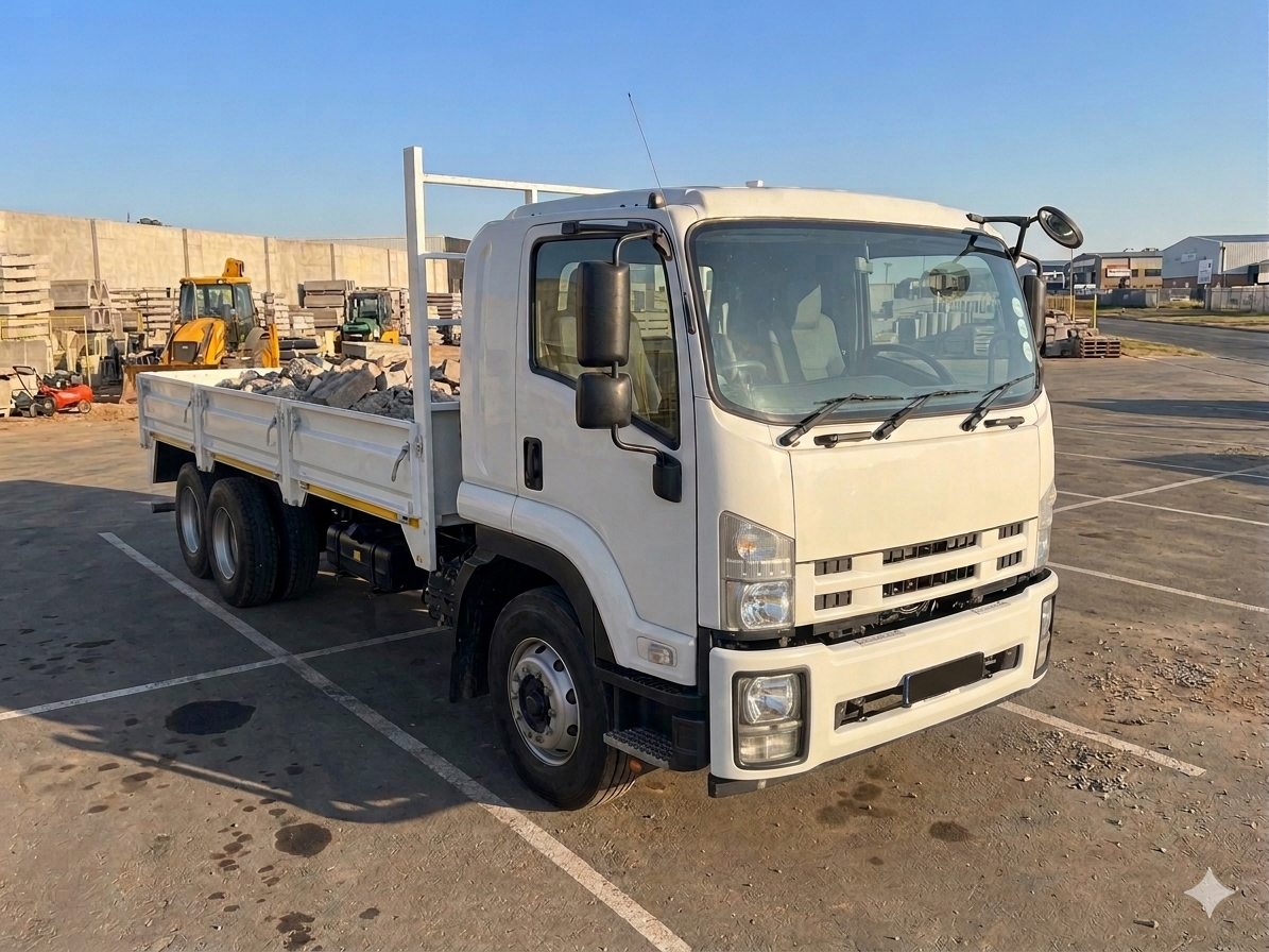 78 ton dropside truck on a site